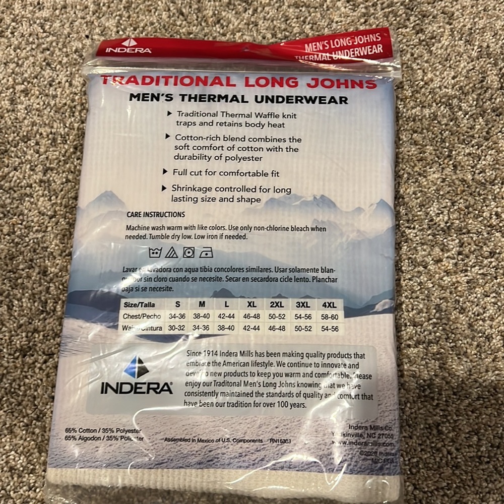 Mens Long Johns Thermal Underwear - Picture 3 of 3
